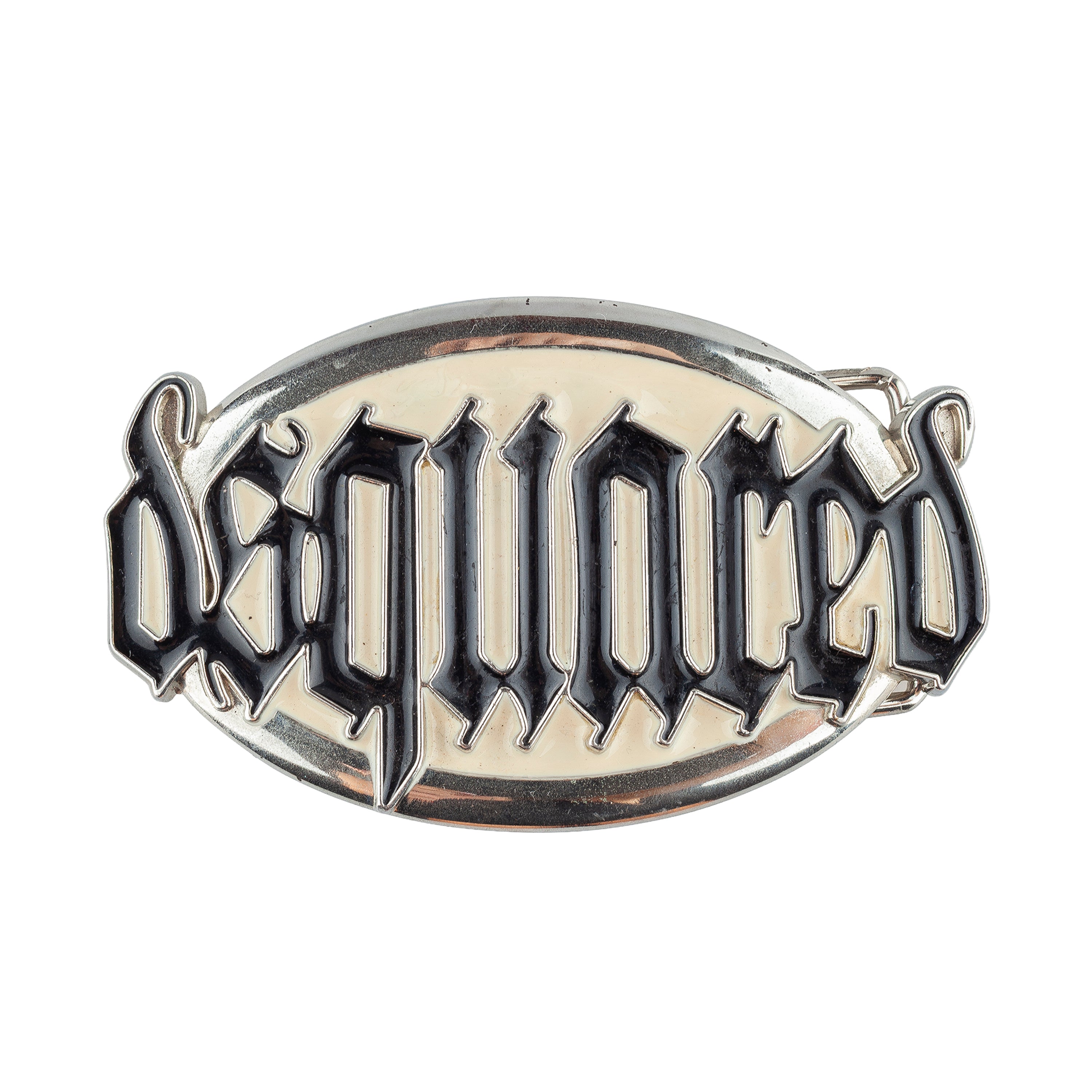 DSQUARED2 Gothic Logo Oval Belt Buckle