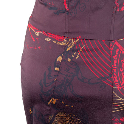 Just Cavalli Brown Zodiac Halter Bodycon Dress