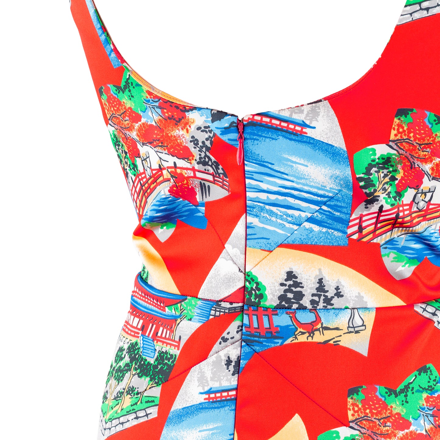 Dolce & Gabbana Japanese Landscape Print Bodycon Dress