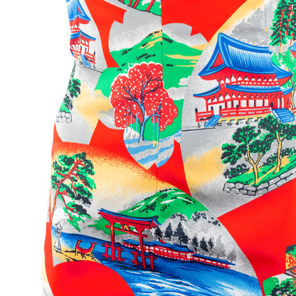 Dolce & Gabbana Japanese Landscape Print Bodycon Dress