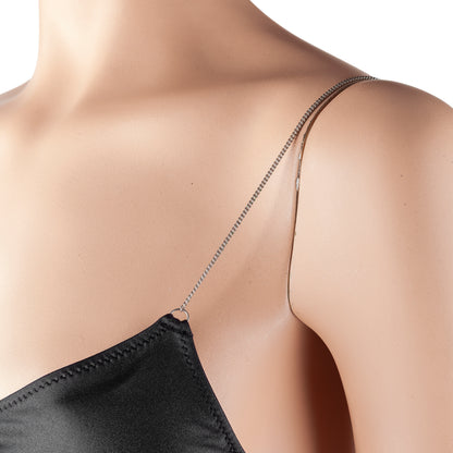 Dolce & Gabbana Mare Black Satin Slip Dress