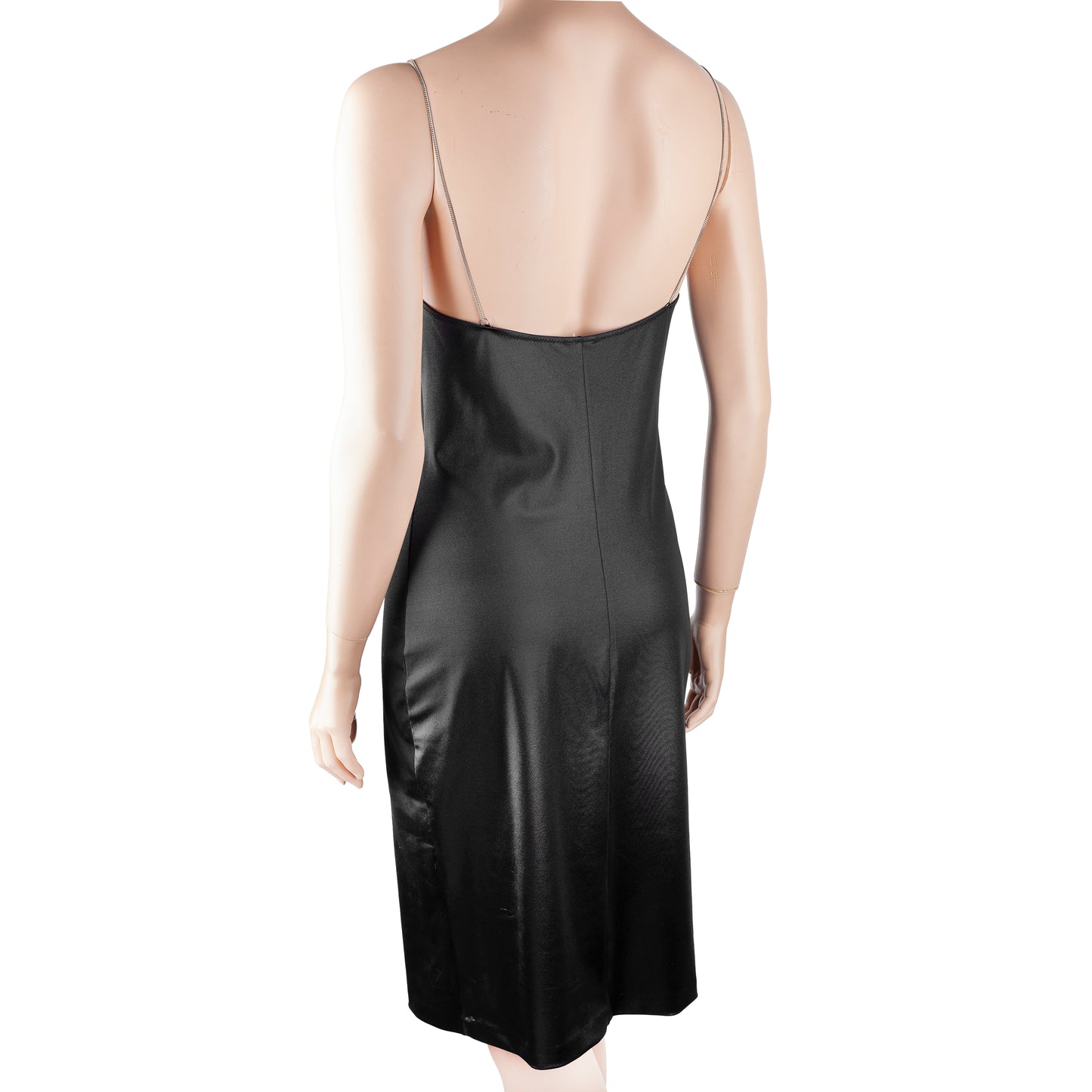 Dolce & Gabbana Mare Black Satin Slip Dress