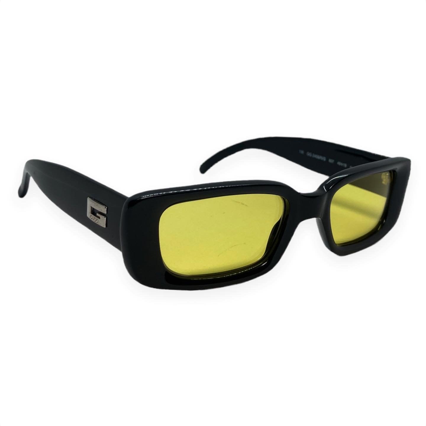 Gucci 2409 Black Sunglasses with Tinted Yellow Lenses