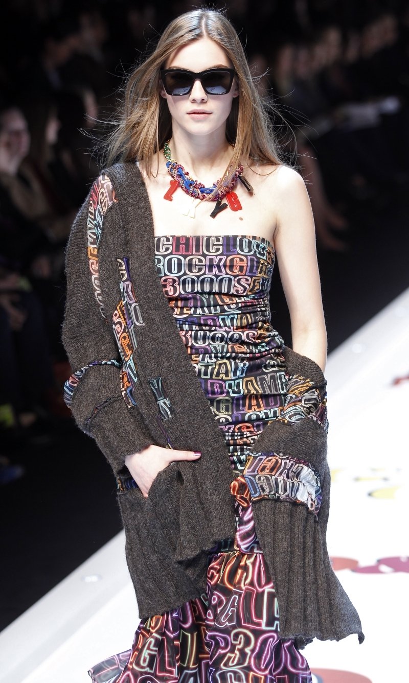 Dolce & Gabbana FW 2011 Ready-To-Wear Neon Colorful Maxi Dress (S)