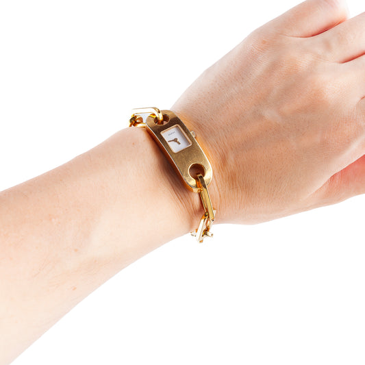 Gucci 6100L Series Gold Plated Wristwatch Golden