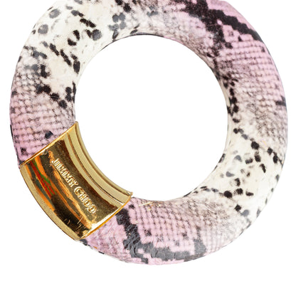 Jimmy Choo Lilac Snakeskin Skyla Bangle
