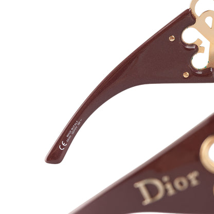 Christian Dior 2004 "DIORI" QEPZV Brown & Golden Shield Sunglasses