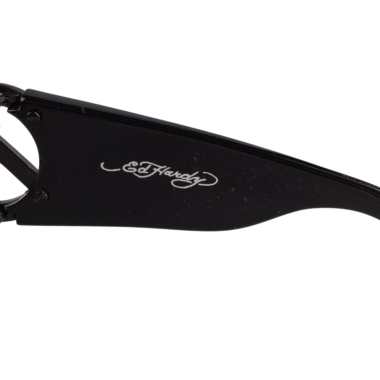 Ed Hardy by Christian Audigier EHS027 "Frame China" Black Peace Sign Shield Vintage Tattoo Sunglasses
