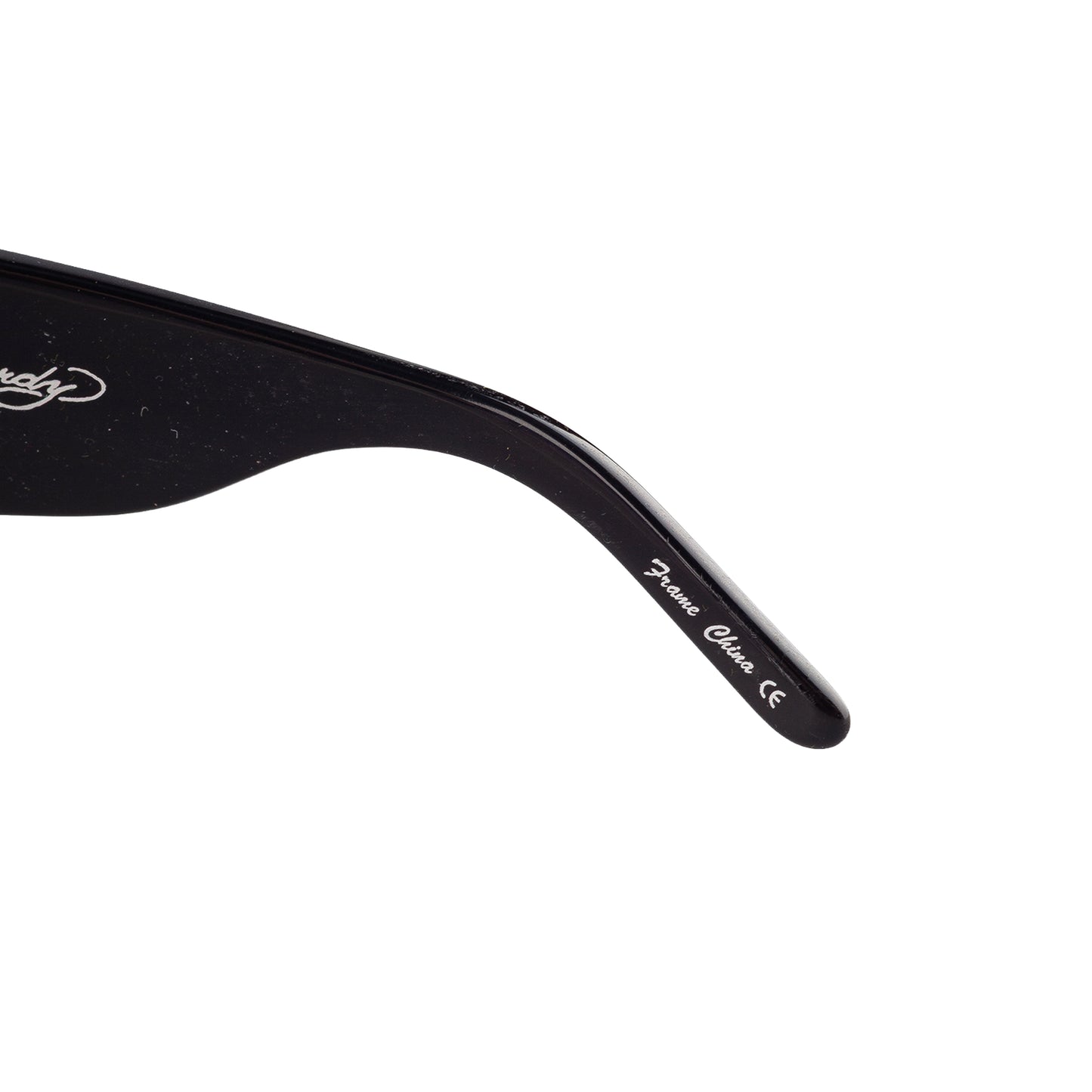 Ed Hardy by Christian Audigier EHS027 "Frame China" Black Peace Sign Shield Vintage Tattoo Sunglasses
