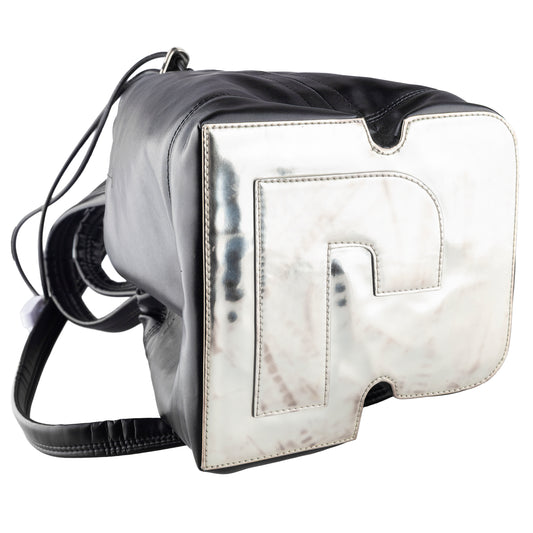 Paco Rabanne Black Silver Base Bucket Bag