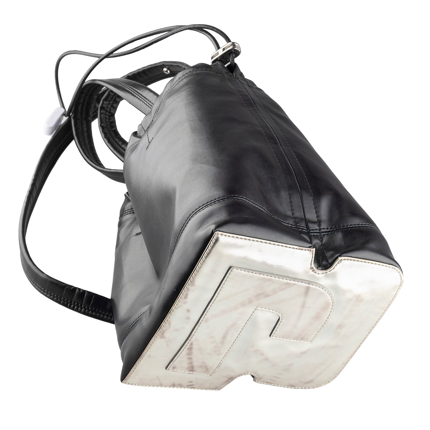 Paco Rabanne Black Silver Base Bucket Bag