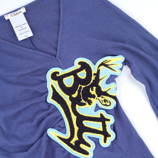 CHLOÉ by STELLA MCCARTNEY F/W 2001 Vintage Betty Patch Top (S)