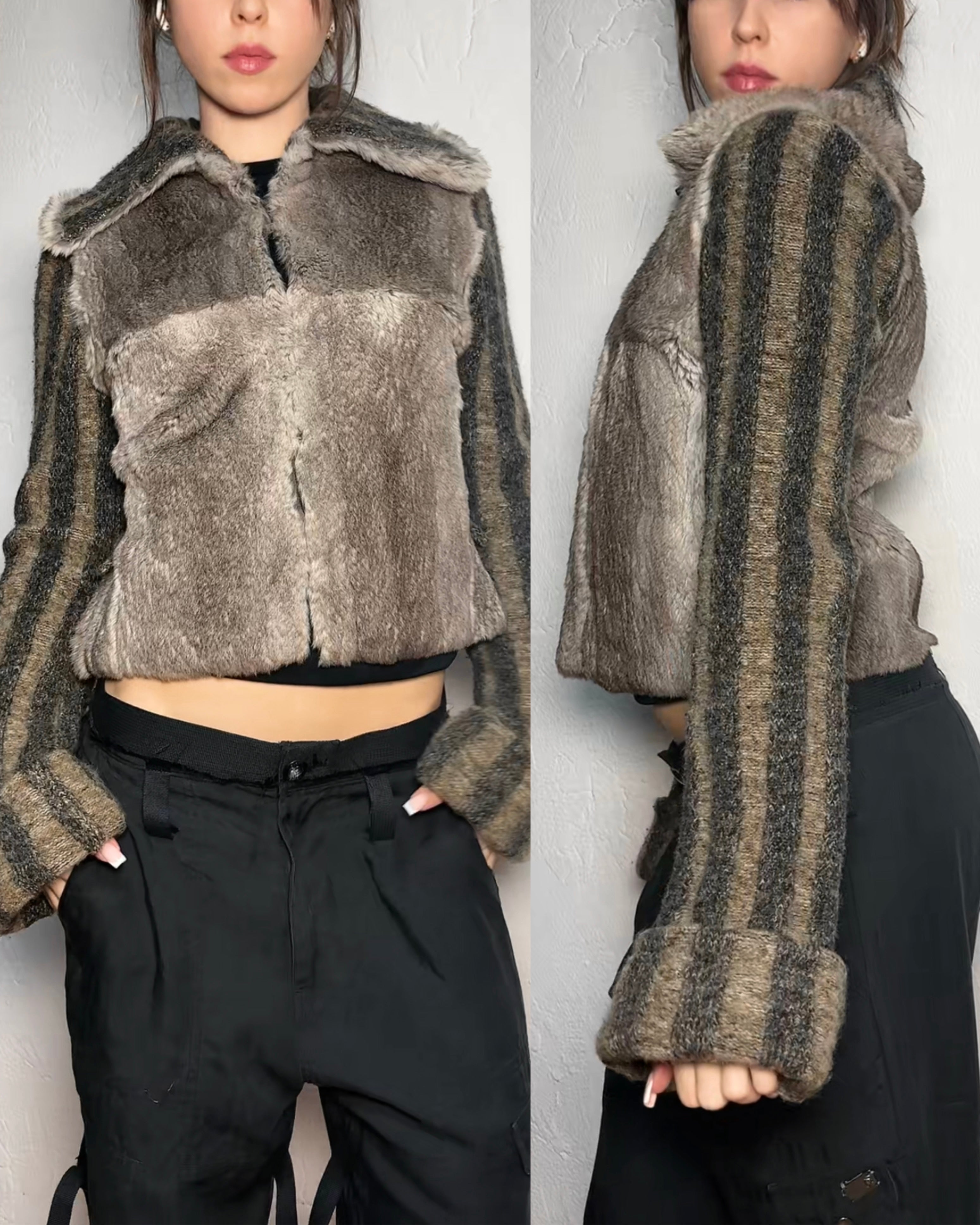 Roberto Cavalli CLASS Vintage Rabbit Fur Jacket