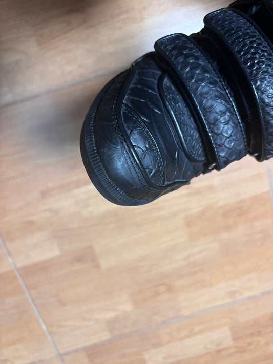 Philipp Plein Vintage Black Croc Wedge Sneakers (36 IT/37 EU)