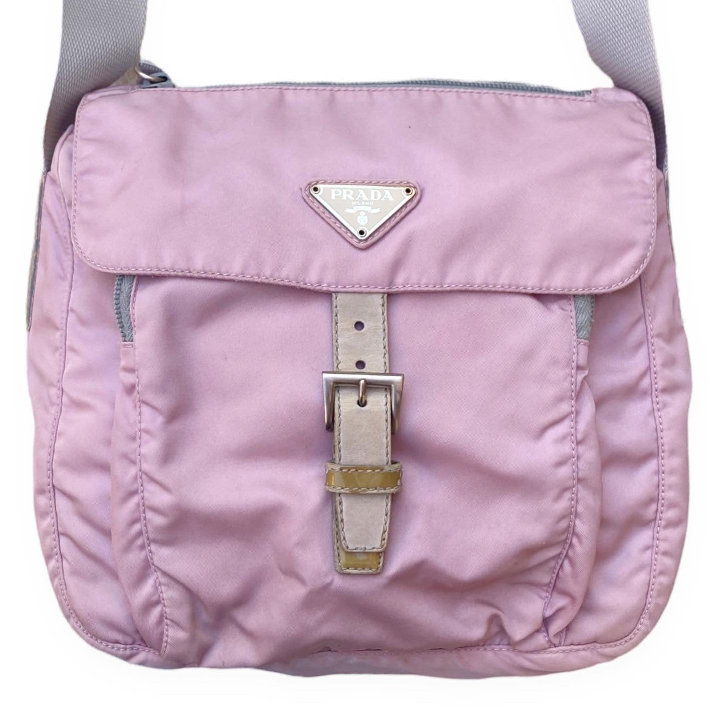 Prada Light Pink Nylon Side Bag