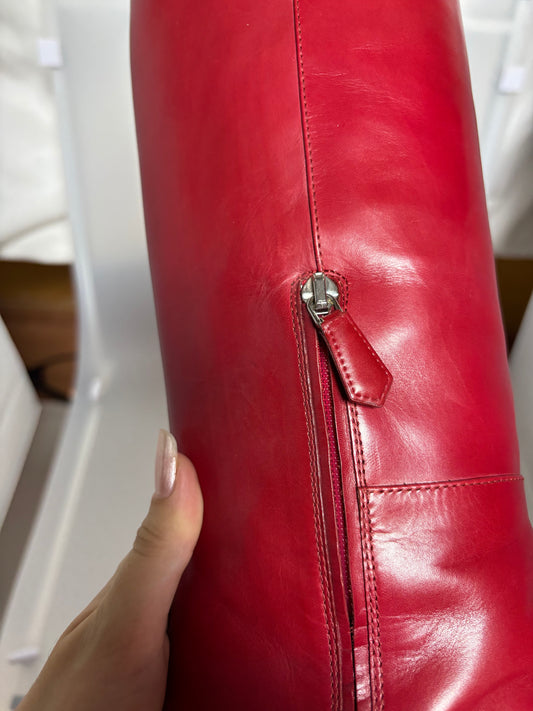 Prada Red Wedge Boots - Fall/Winter 2014 (EU 36)