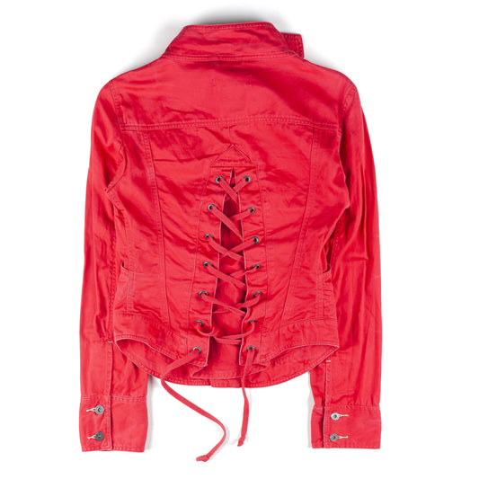 Diesel Vintage Back Corset Red Jacket (L)