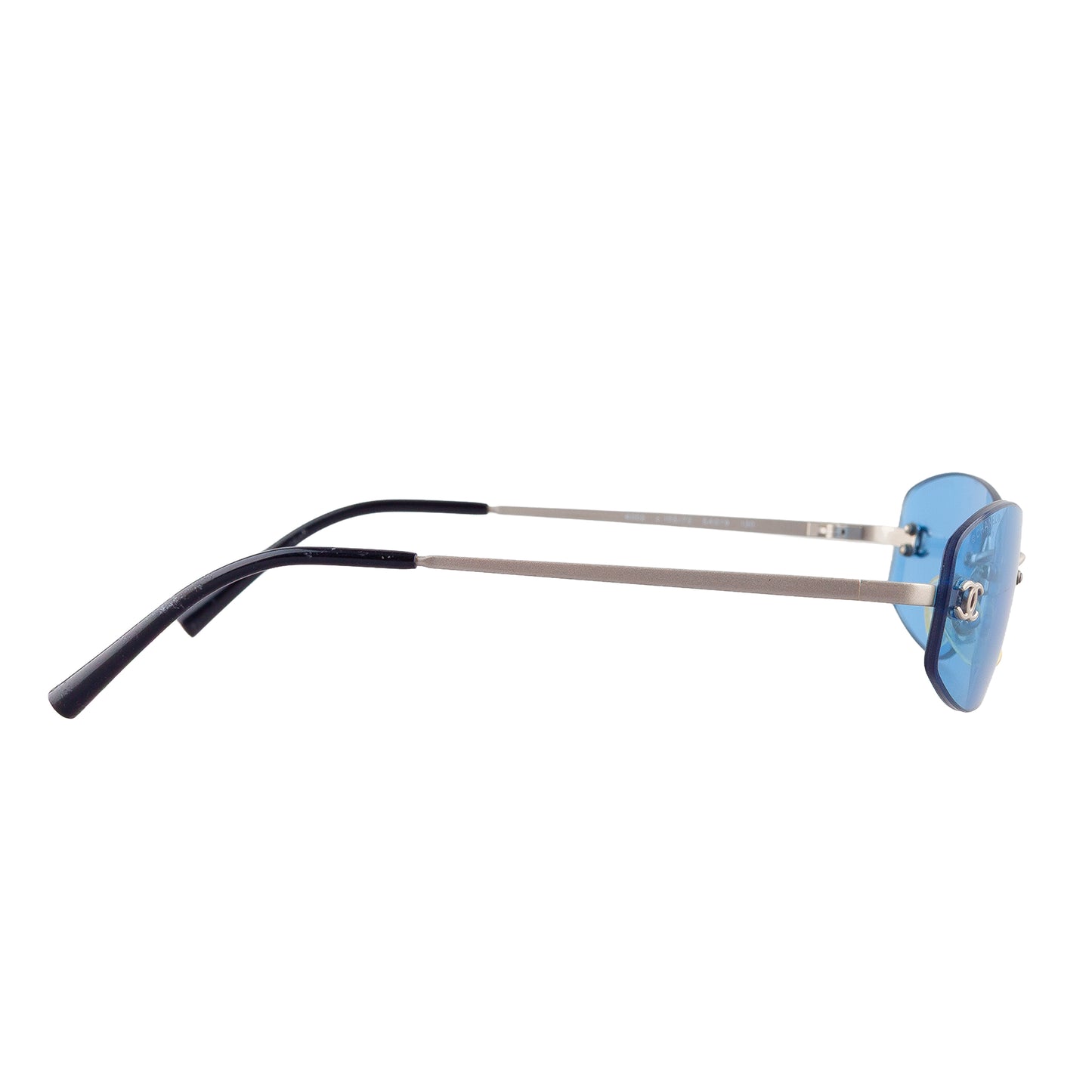 Chanel 4002 c.103/72 Vintage Blue Oval Sunglasses