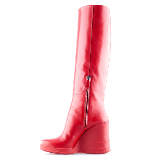 Prada Red Wedge Boots - Fall/Winter 2014 (EU 36)