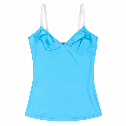 Dolce & Gabbana Vintage D&G Turquoise Blue Logo Strap Camisole Top