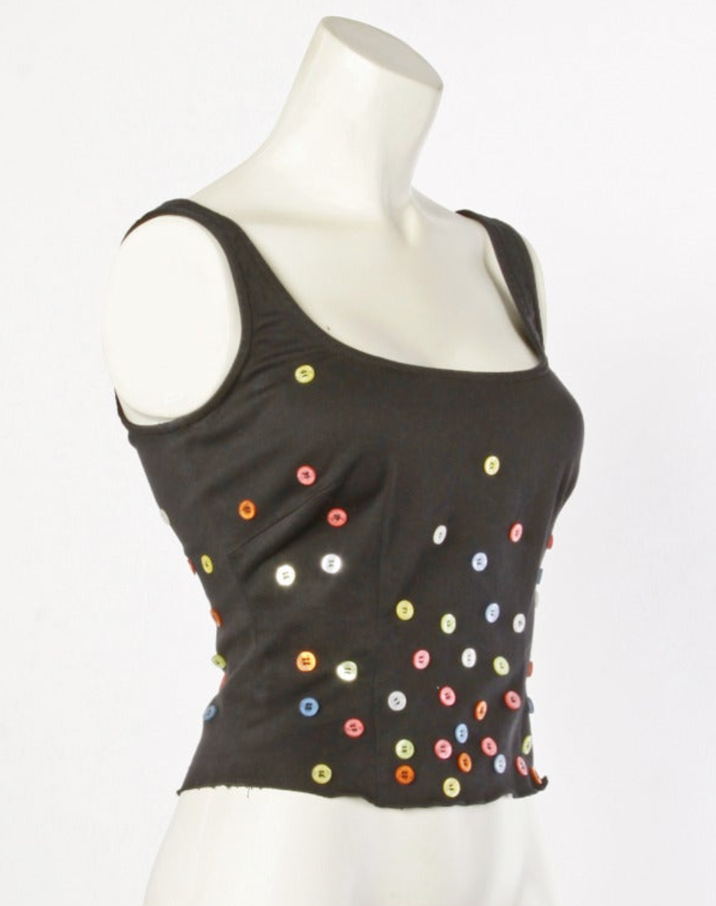 Moschino Jeans Vintage Bustier Black Denim Top (M)
