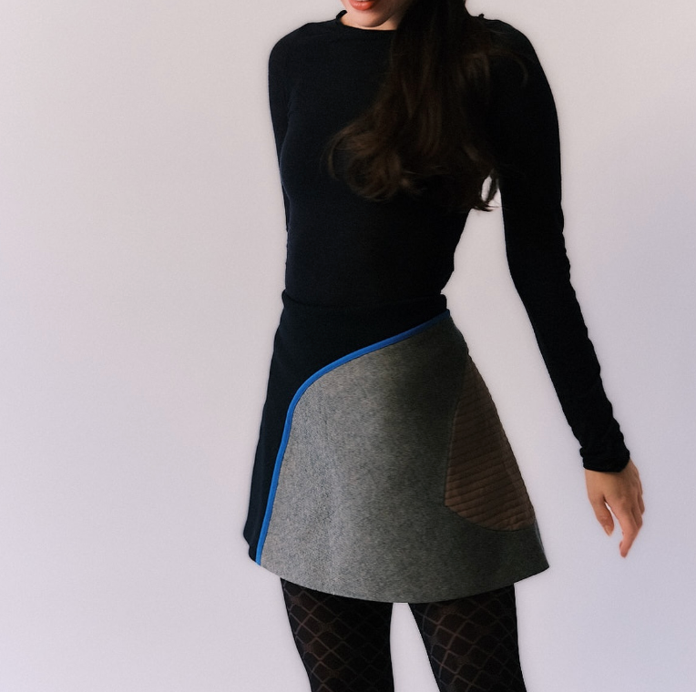 Marni Mini Block Wool Skirt