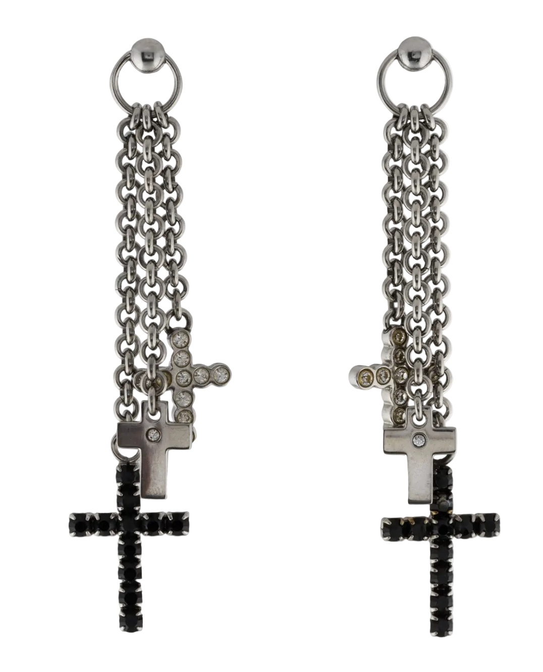 Dolce & Gabbana Crosses Stainless Steel Earrings