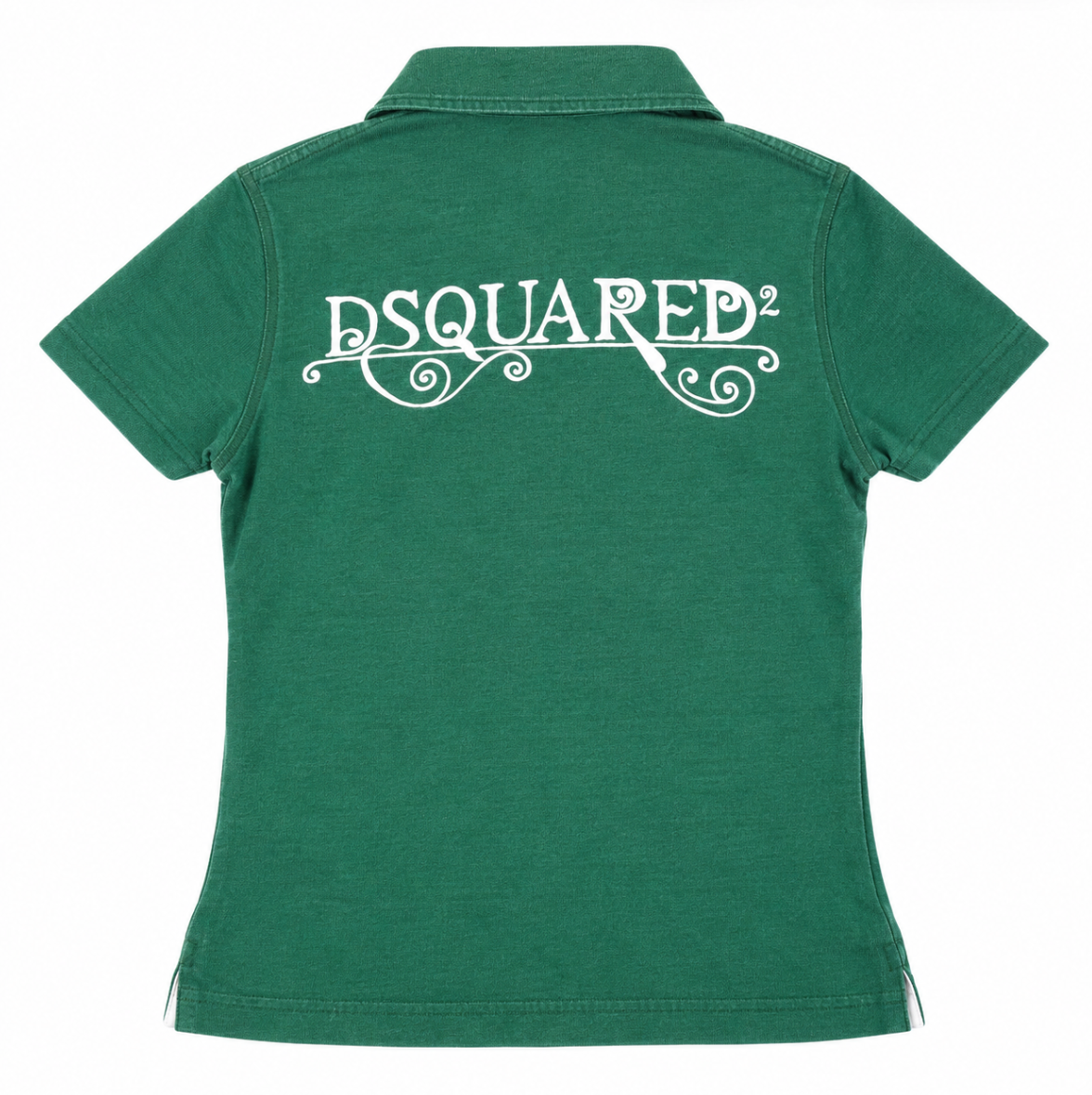 DSQUARED2 Green D2 Logo Short Sleeve Polo Shirt