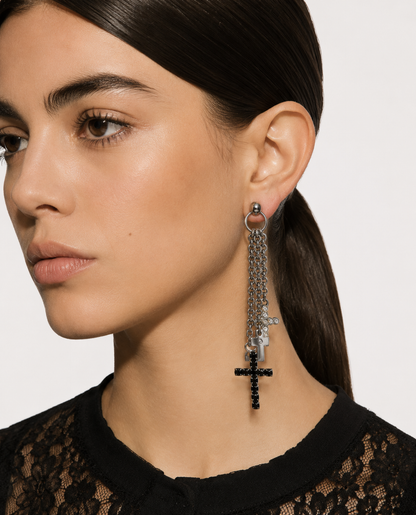 Dolce & Gabbana Crosses Stainless Steel Earrings