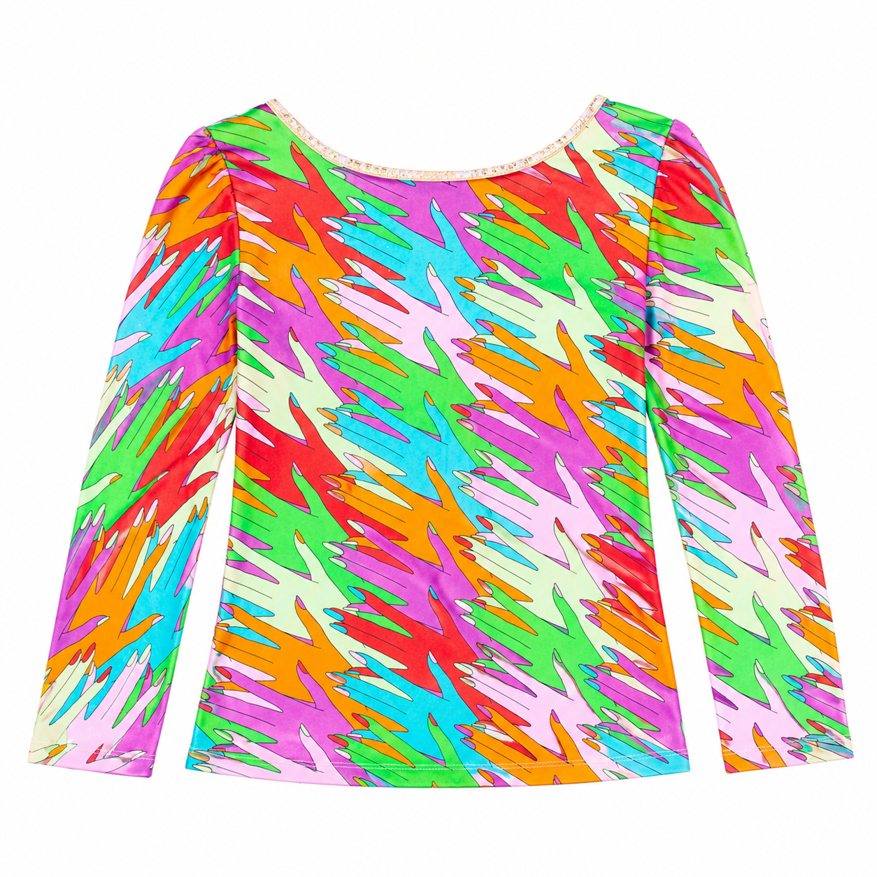 Dolce & Gabbana Rainbow Hands Gold O-Ring Top
