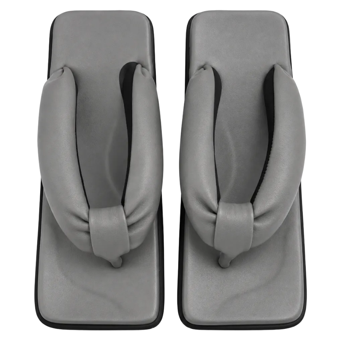 SINOBI Grey Japanese-Inspired Padded Flip-Flop Sandals