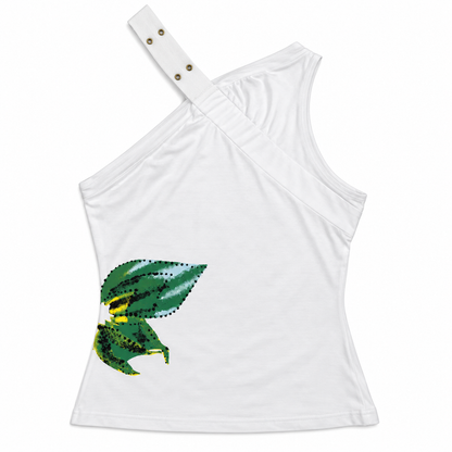 Christian Dior Boutique Fruit Graphic One-Shoulder Top