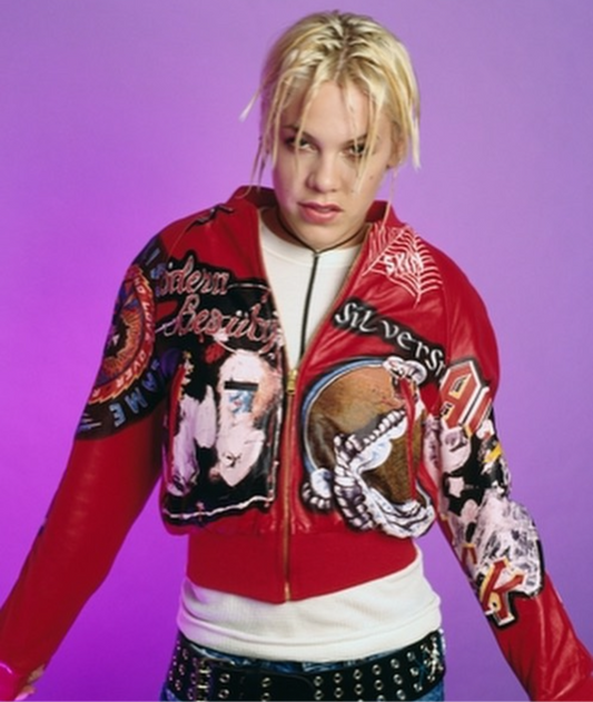 Dolce & Gabbana RARE Fall 2001 ‘ACDC- KISS’ Rocker Vintage White Leather Skirt (S/M)