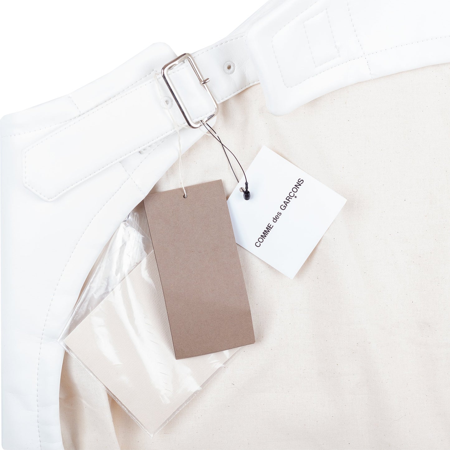 Comme Des Garçons Homme Plus One-Shoulder White Apron Layer