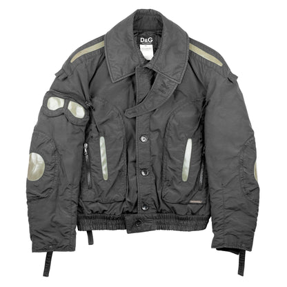 Dolce & Gabbana AW2003 Goggle Military Black Jacket