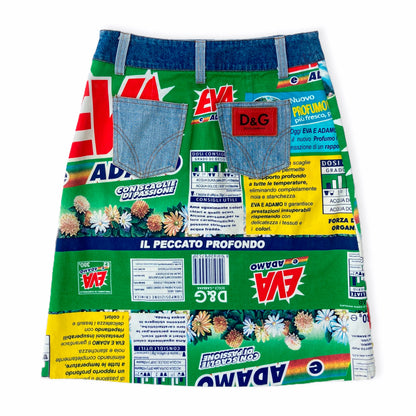 Dolce & Gabbana “Eva e Adamo”  Vintage Colorful Skirt  