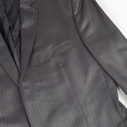 Dolce & Gabbana Men’s Dark Gray Pinstripe Suit Set