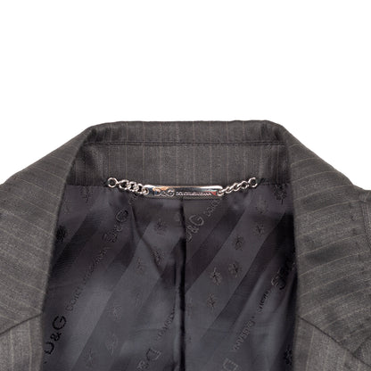 Dolce & Gabbana Men’s Dark Gray Pinstripe Suit Set  