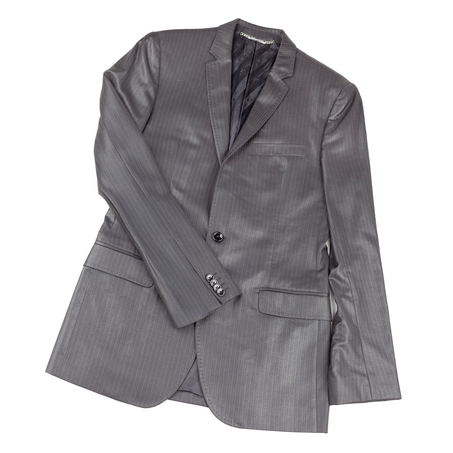 Dolce & Gabbana Men’s Dark Gray Pinstripe Suit Set