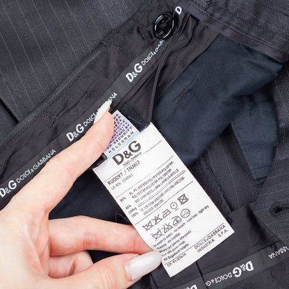 Dolce & Gabbana Men’s Dark Gray Pinstripe Suit Set  