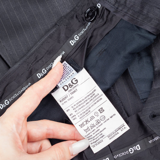 Dolce & Gabbana Men’s Dark Gray Pinstripe Suit Set