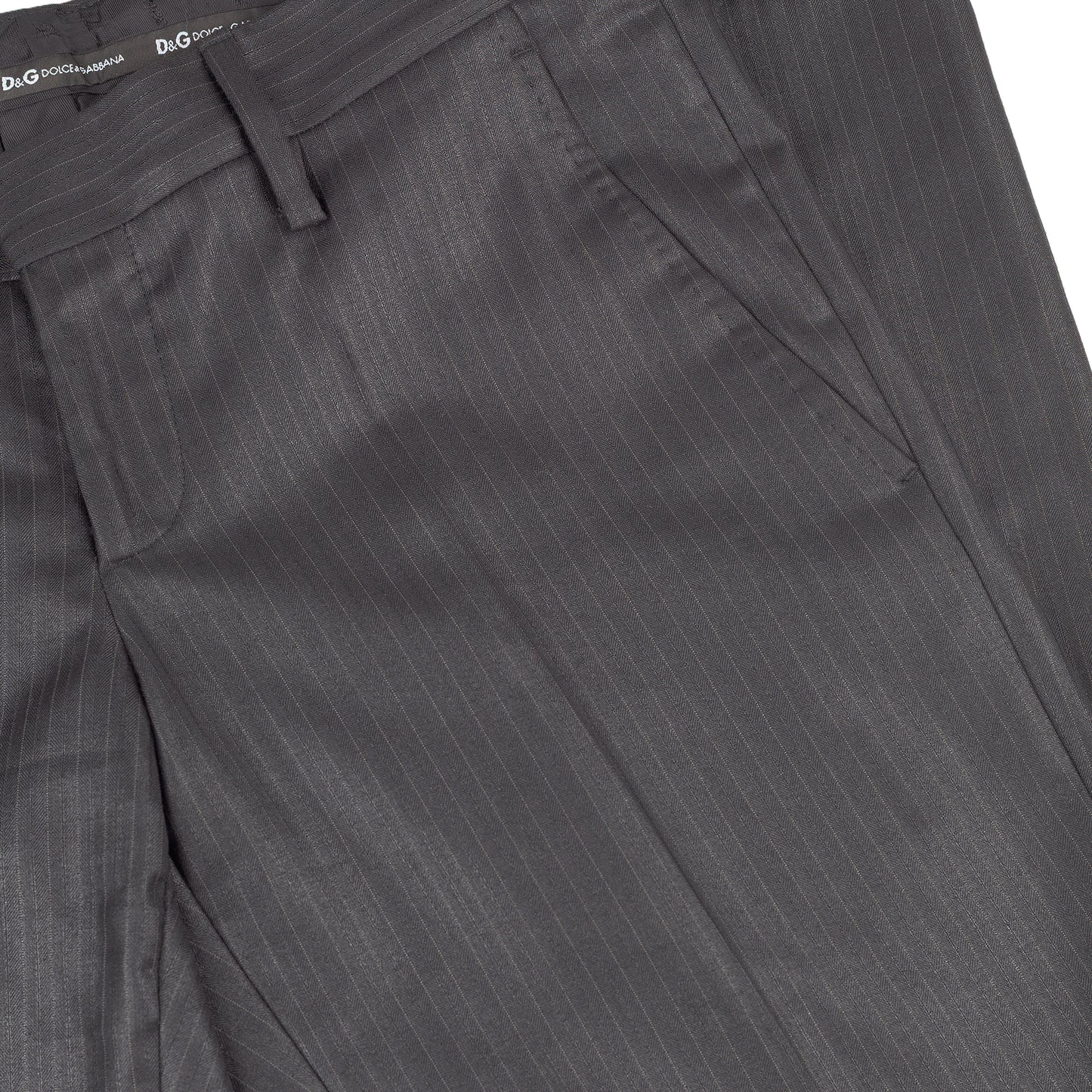 Dolce & Gabbana Men’s Dark Gray Pinstripe Suit Set