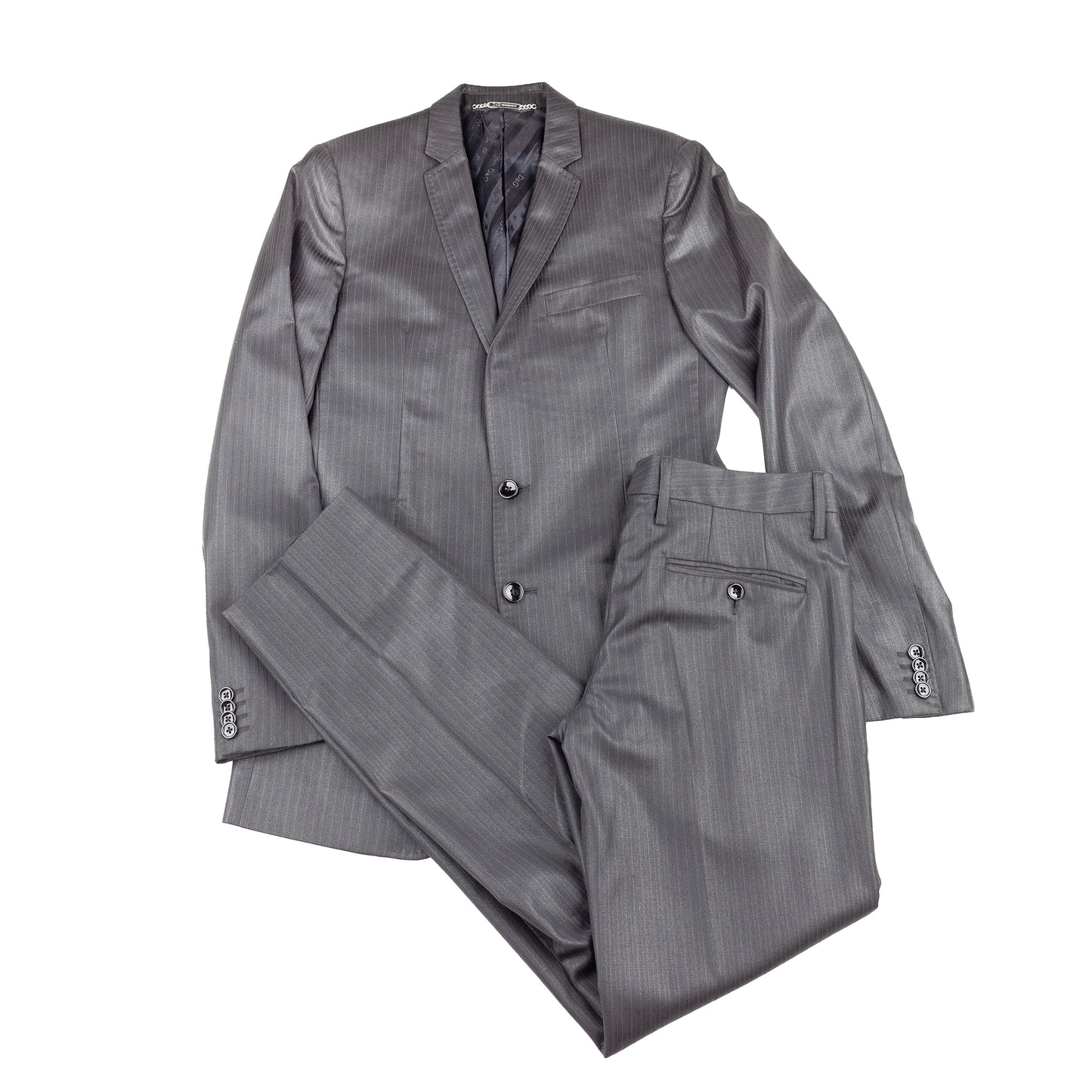 Dolce & Gabbana Men’s Dark Gray Pinstripe Suit Set