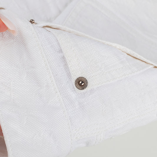 Louis Vuitton LV Vintage White Monogram Mini Cargo Skirt