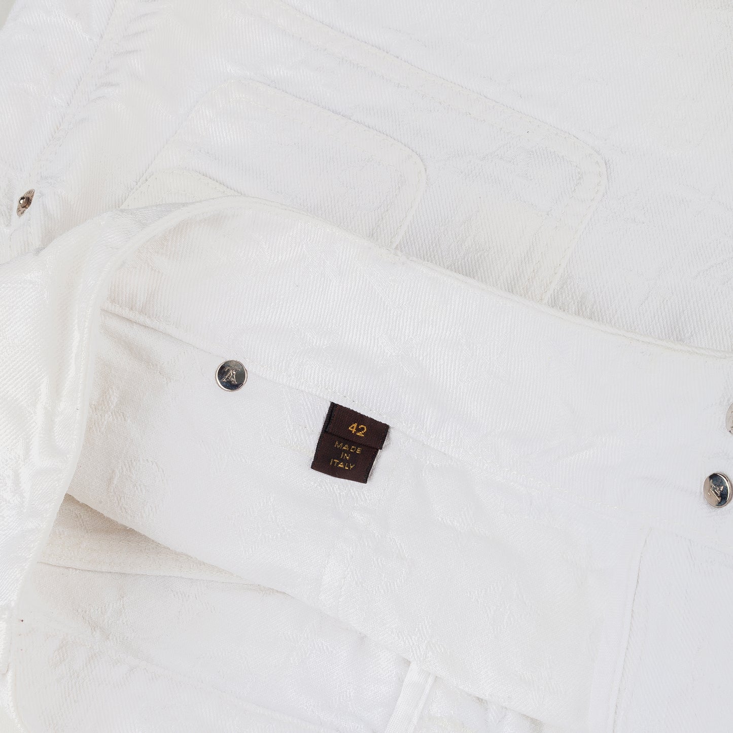 Louis Vuitton LV Vintage White Monogram Mini Cargo Skirt