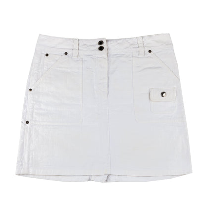Louis Vuitton LV Vintage White Monogram Mini Cargo Skirt  