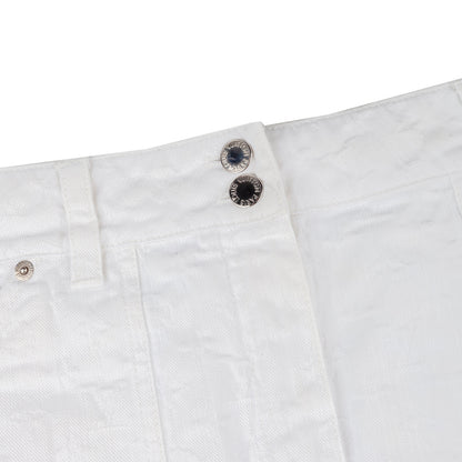 Louis Vuitton LV Vintage White Monogram Mini Cargo Skirt  