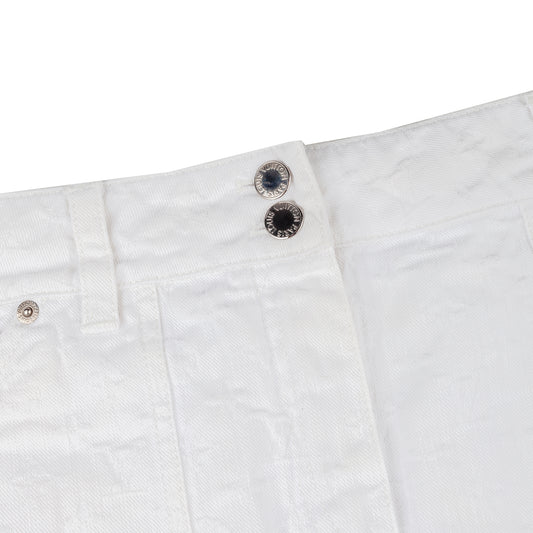 Louis Vuitton LV Vintage White Monogram Mini Cargo Skirt