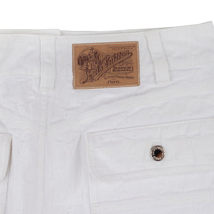 Louis Vuitton LV Vintage White Monogram Mini Cargo Skirt  