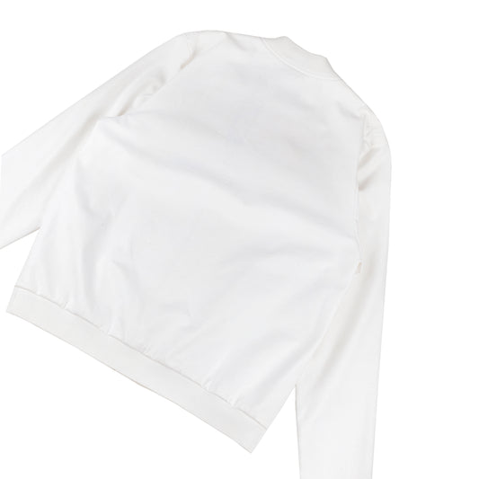 JIL SANDER White Cotton Bomber Jacket